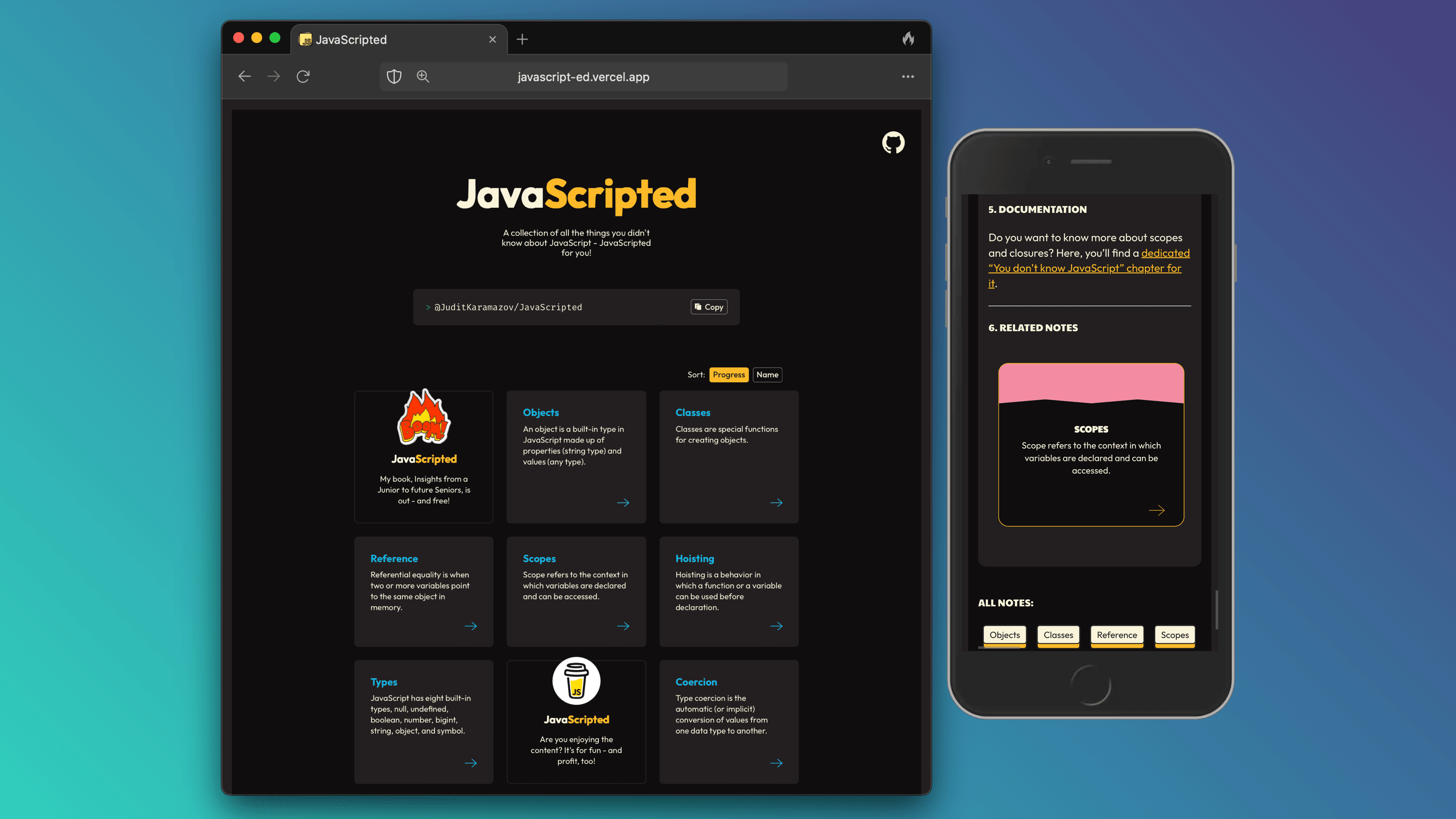 Showcase image for JavaScripted